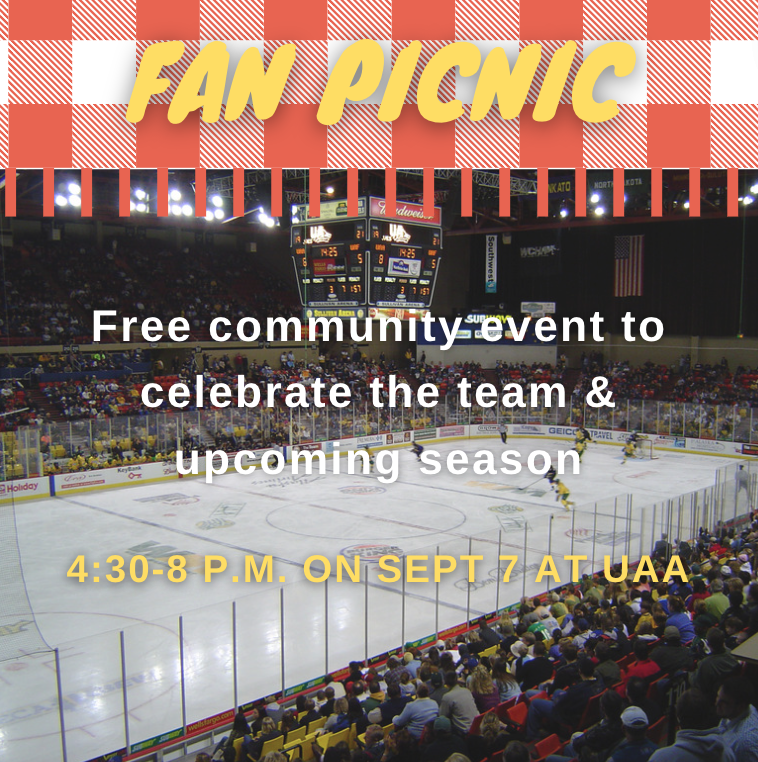 Fan picnic to celebrate Seawolf Hockey. Sept 7 from 4:30-8 p.m.